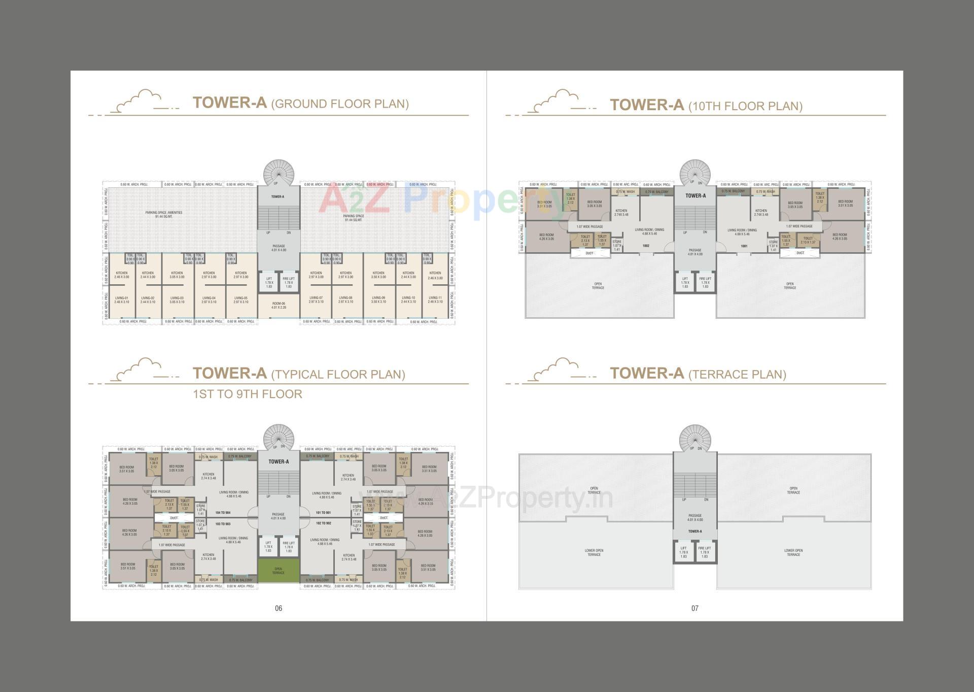 Layout of real estate project Courtyard Regalia Ii located at Bhayli, Vadodara, Gujarat