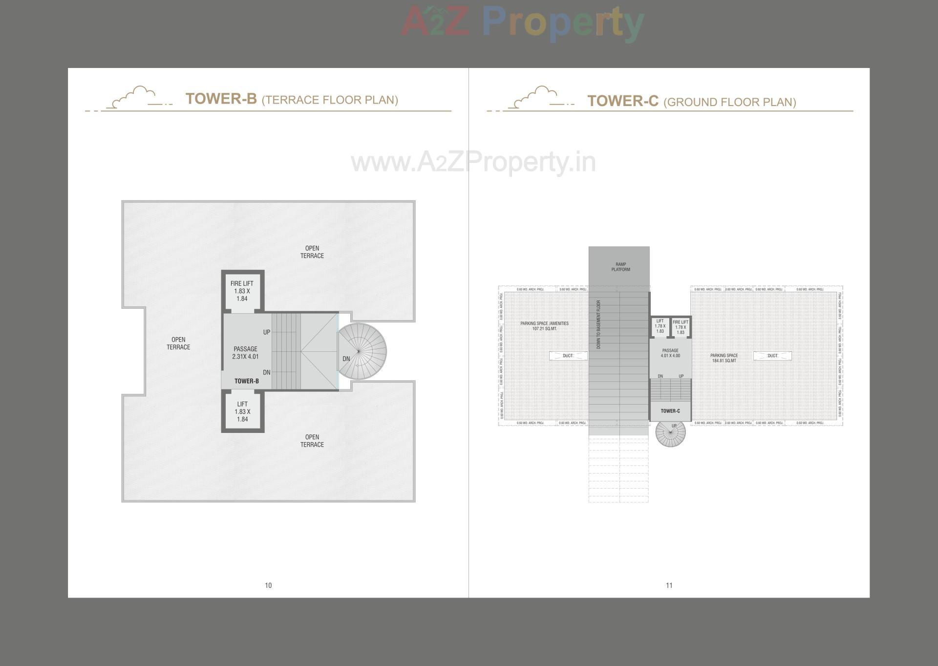 Layout of real estate project Courtyard Regalia Ii located at Bhayli, Vadodara, Gujarat