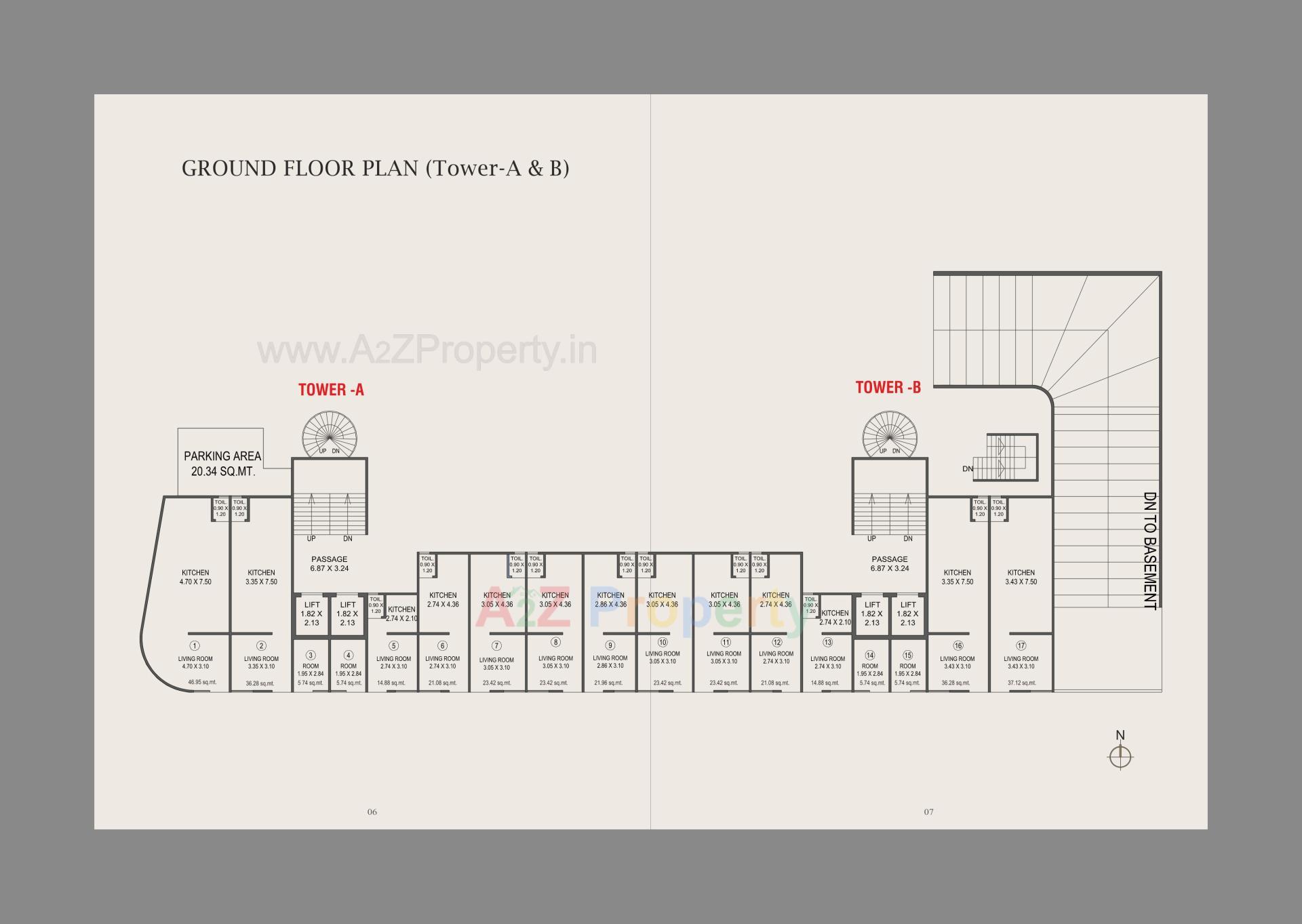 Layout of real estate project Courtyard Regalia located at Bhayli, Vadodara, Gujarat
