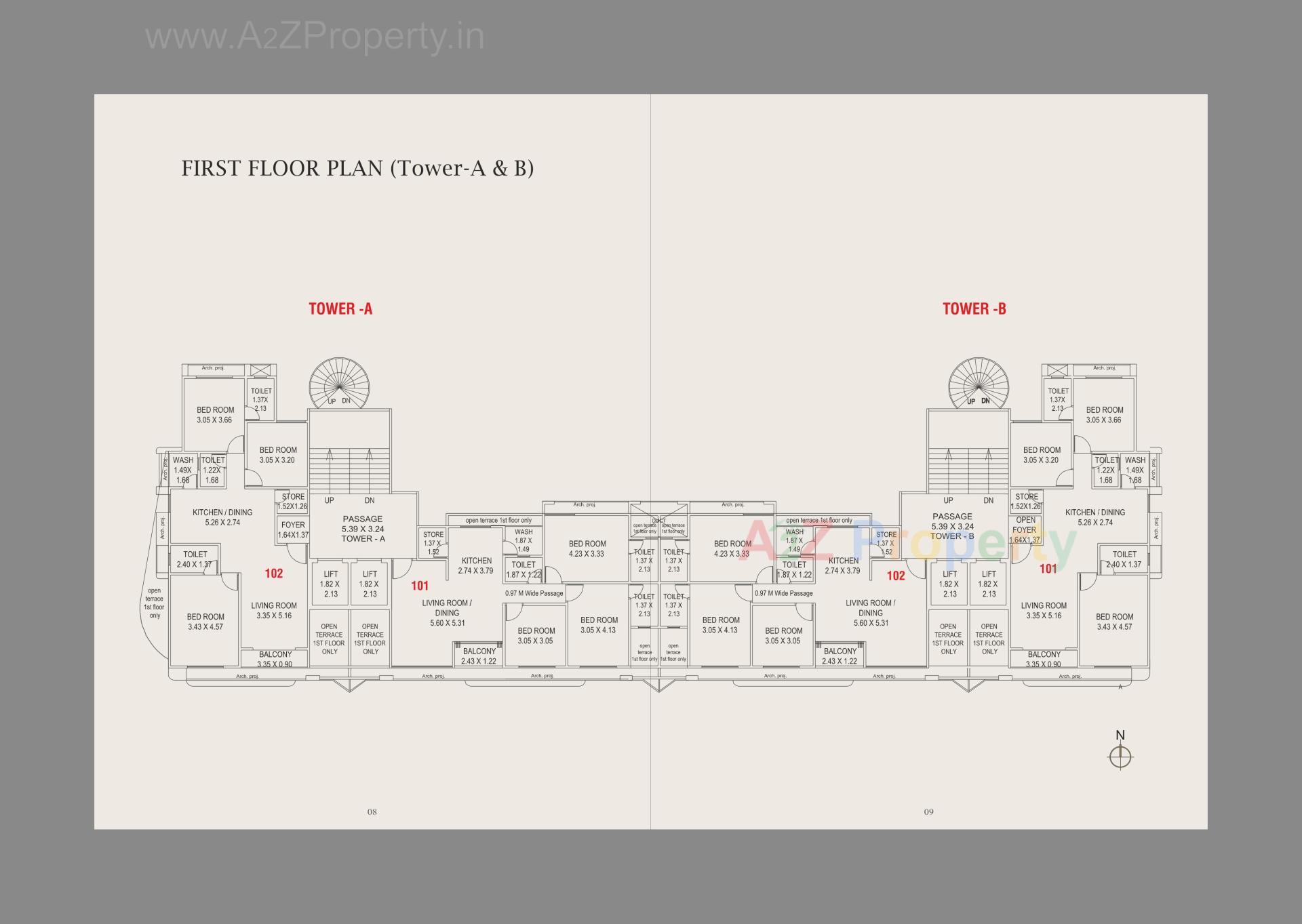 Layout of real estate project Courtyard Regalia located at Bhayli, Vadodara, Gujarat