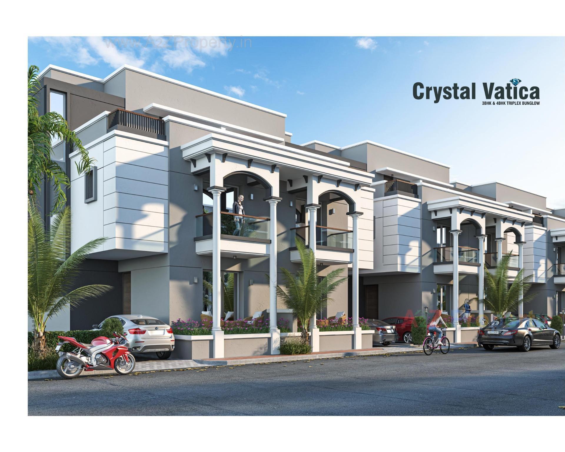 3D Elevation of real estate project Crystal Vatica located at Karjan, Vadodara, Gujarat