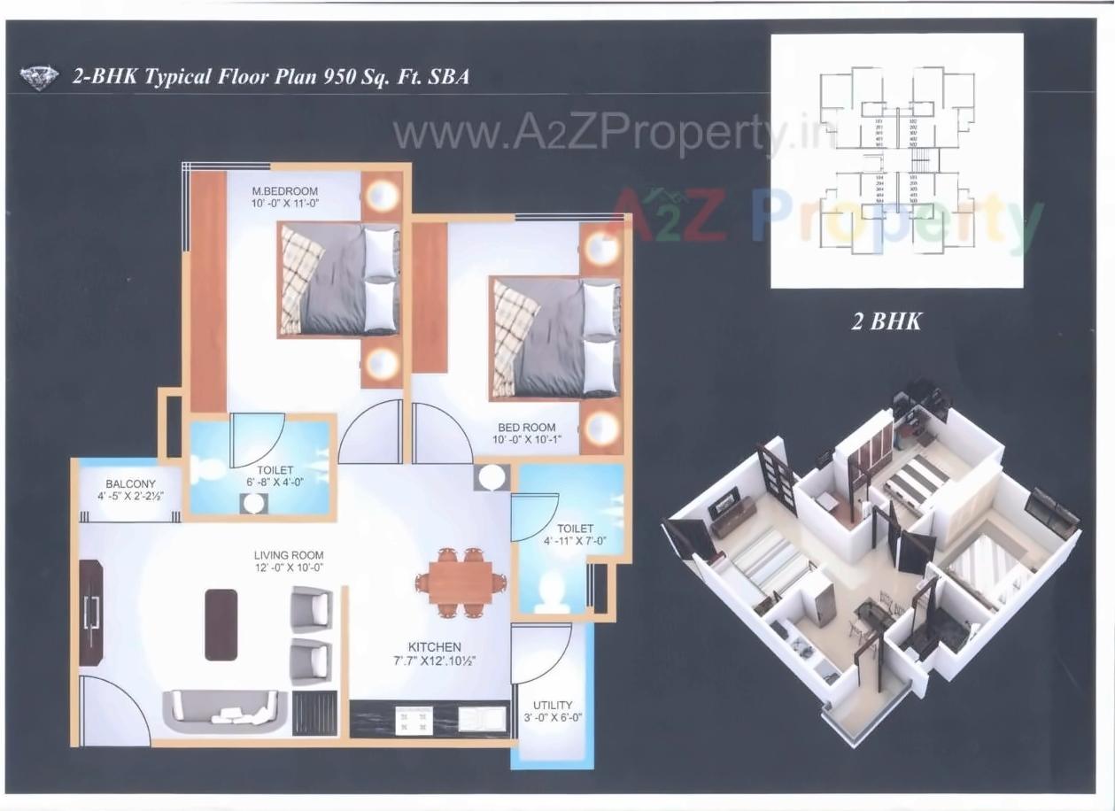 Layout of real estate project Crystal Yaghnapurush located at Gotri, Vadodara, Gujarat