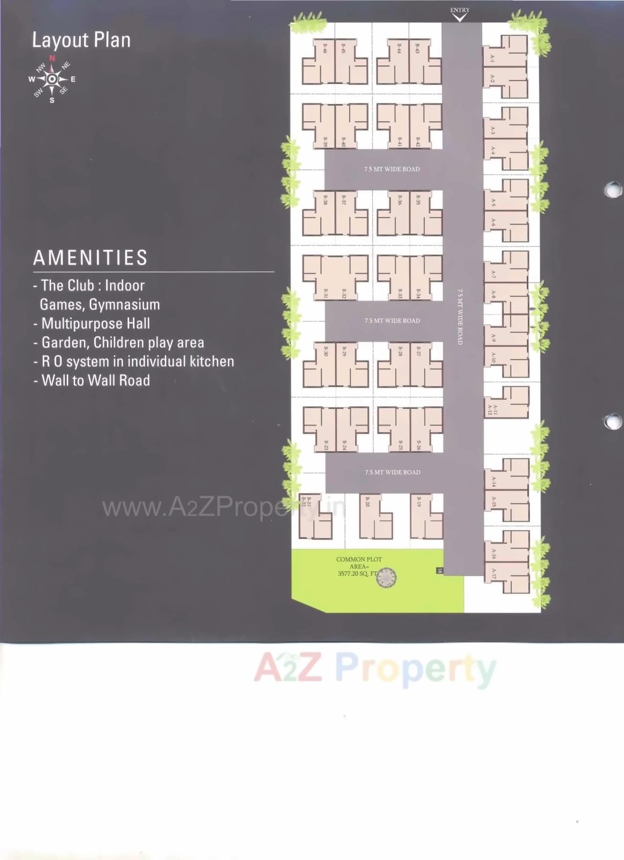 Layout of real estate project Crystal Yaghnapurush located at Gotri, Vadodara, Gujarat