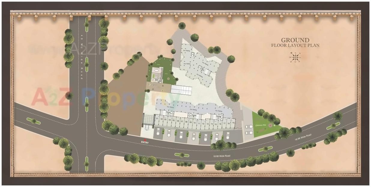 Layout of real estate project Darshanam Aagman located at Danteshwar, Vadodara, Gujarat