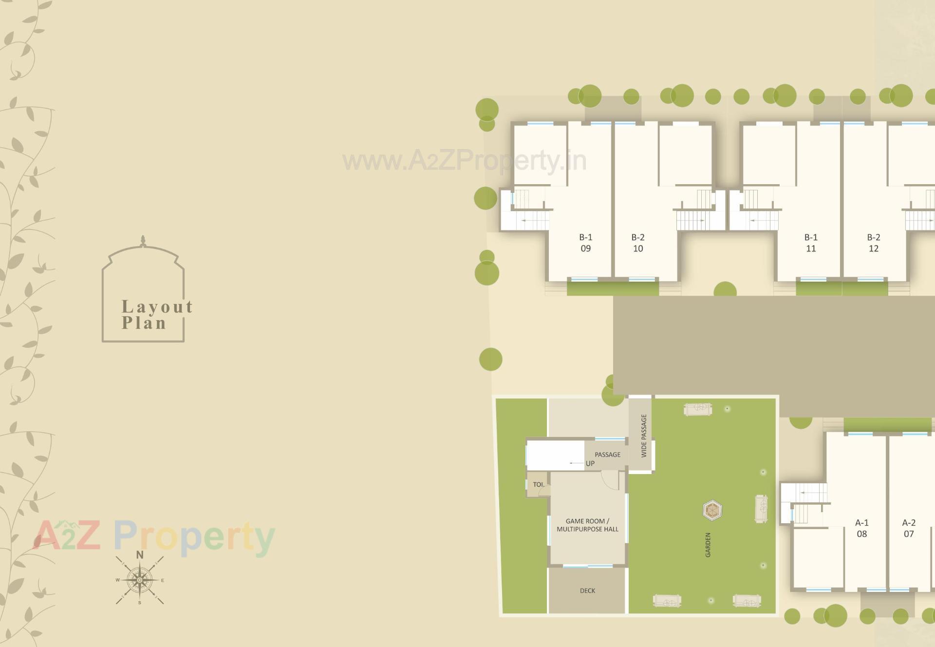 Layout of real estate project Darshanam Aangan located at Tarsali, Vadodara, Gujarat
