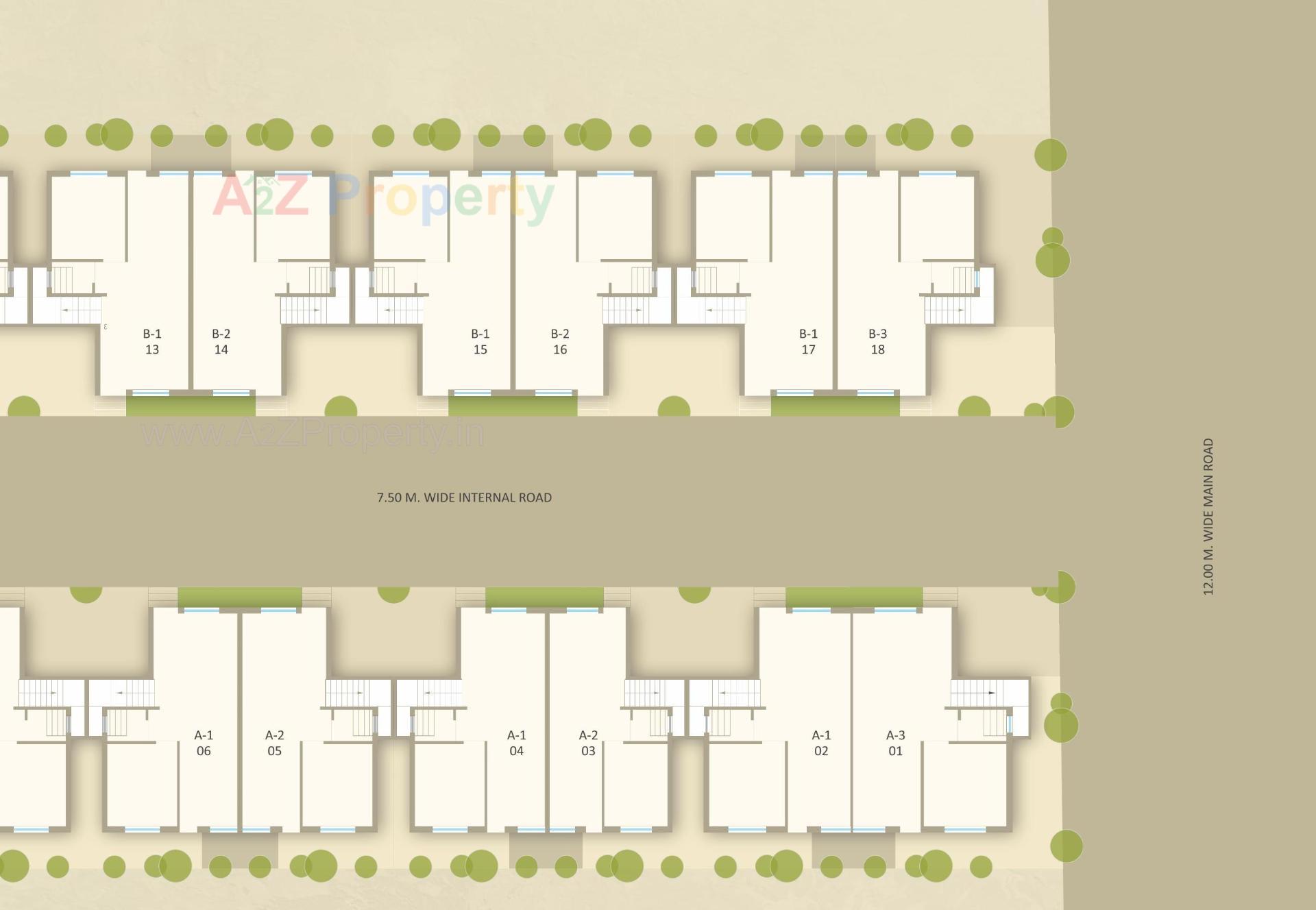 Layout of real estate project Darshanam Aangan located at Tarsali, Vadodara, Gujarat