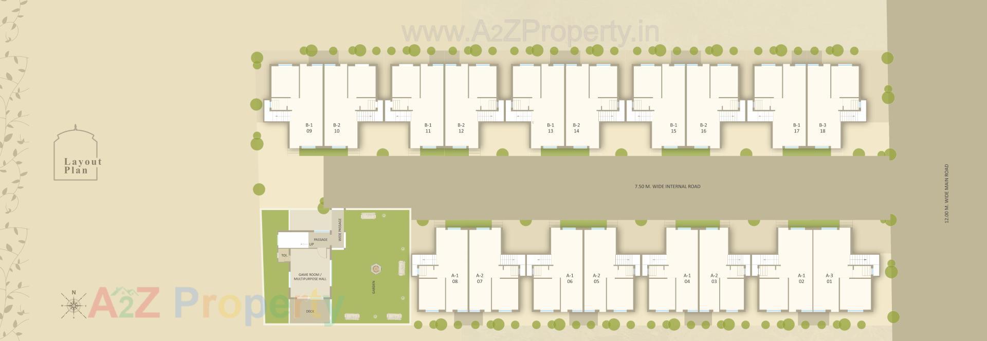 Layout of real estate project Darshanam Aangan located at Tarsali, Vadodara, Gujarat