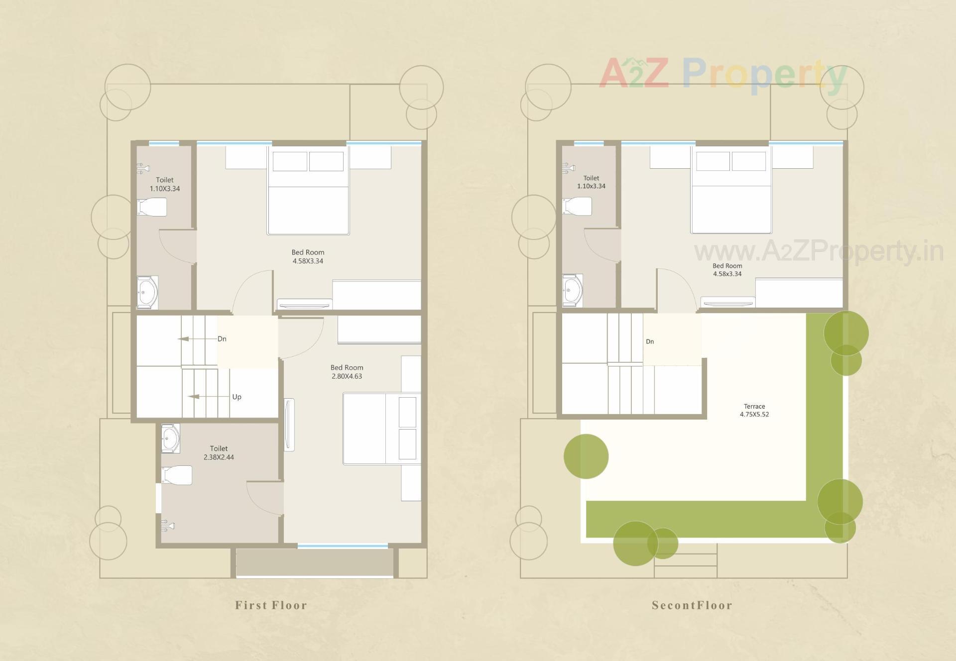 Layout of real estate project Darshanam Aangan located at Tarsali, Vadodara, Gujarat