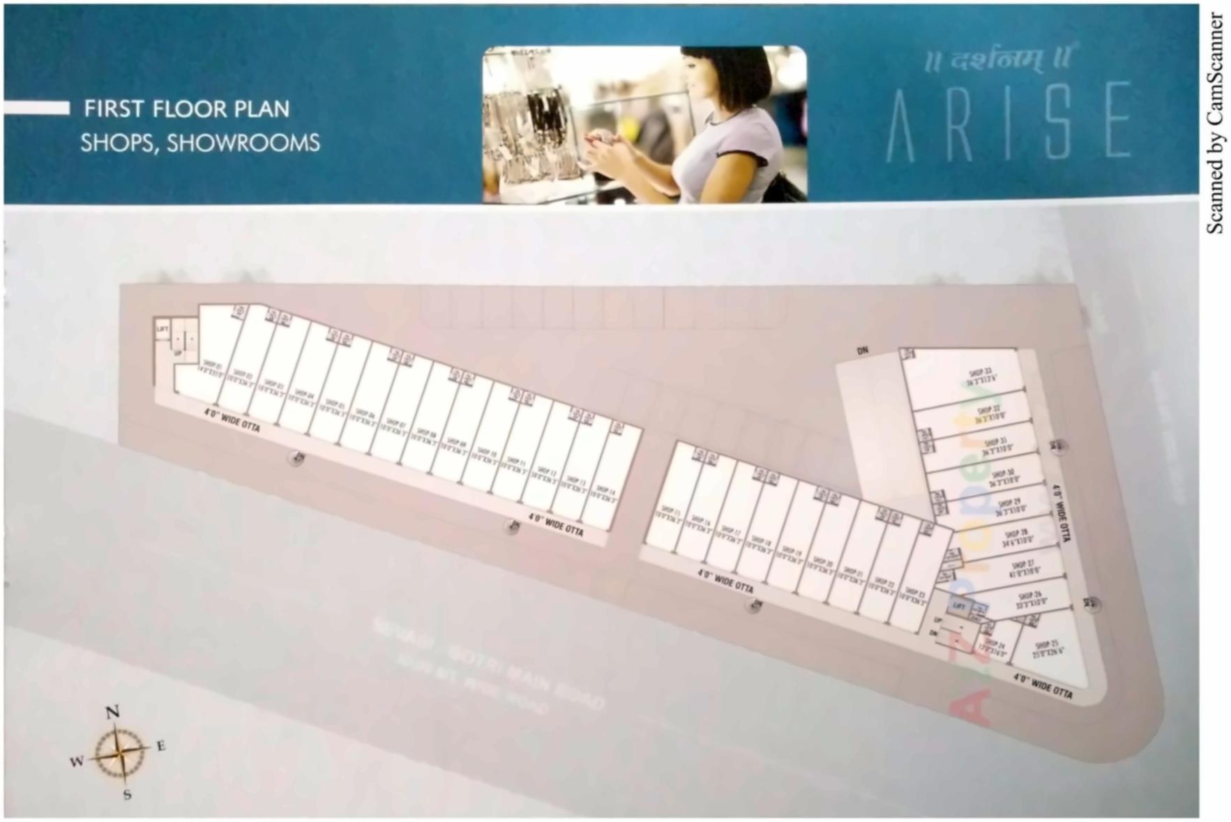Layout of real estate project Darshanam Arise located at Gotri, Vadodara, Gujarat