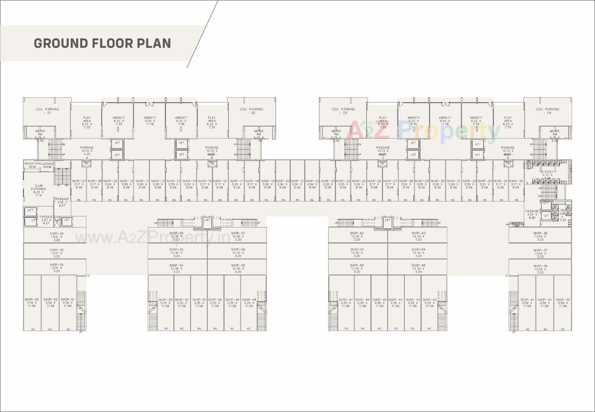 Layout of real estate project Darshanam Atrium located at Vadodara, Vadodara, Gujarat