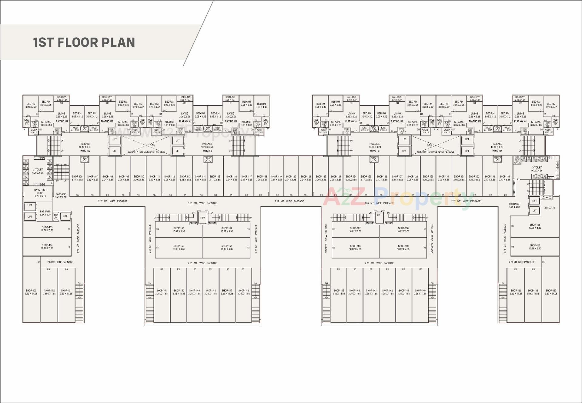 Layout of real estate project Darshanam Atrium located at Vadodara, Vadodara, Gujarat