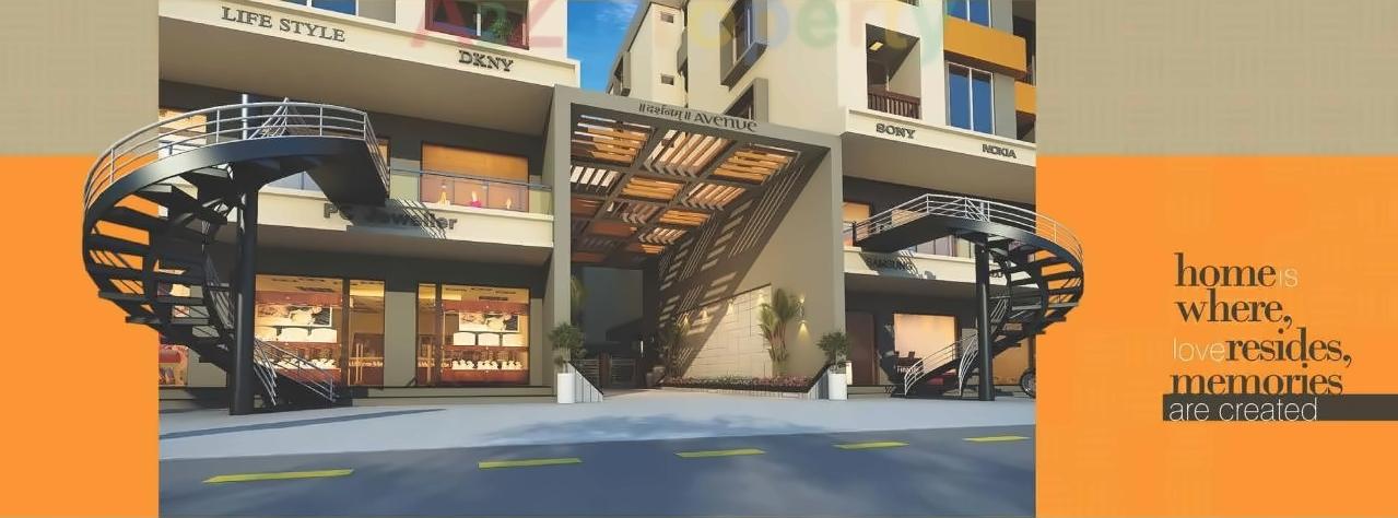 3D Elevation of real estate project Darshanam Avenue located at Kasba, Vadodara, Gujarat