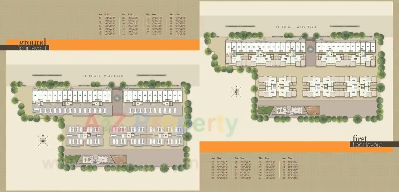 Layout of real estate project Darshanam Avenue located at Kasba, Vadodara, Gujarat