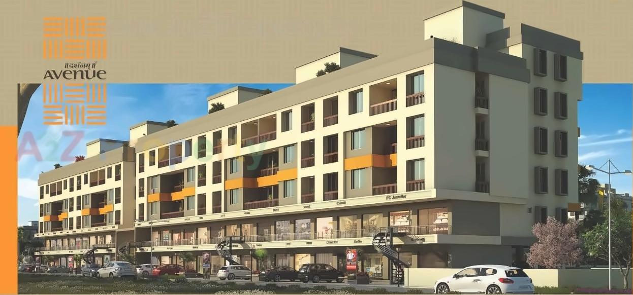 3D Elevation of real estate project Darshanam Avenue located at Kasba, Vadodara, Gujarat