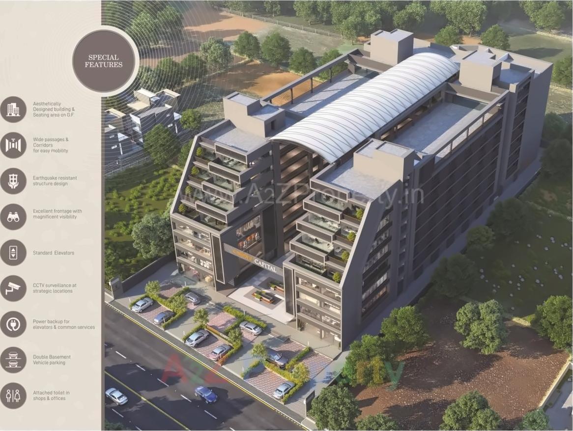 3D Elevation of real estate project Darshanam Capital located at Bhayali, Vadodara, Gujarat