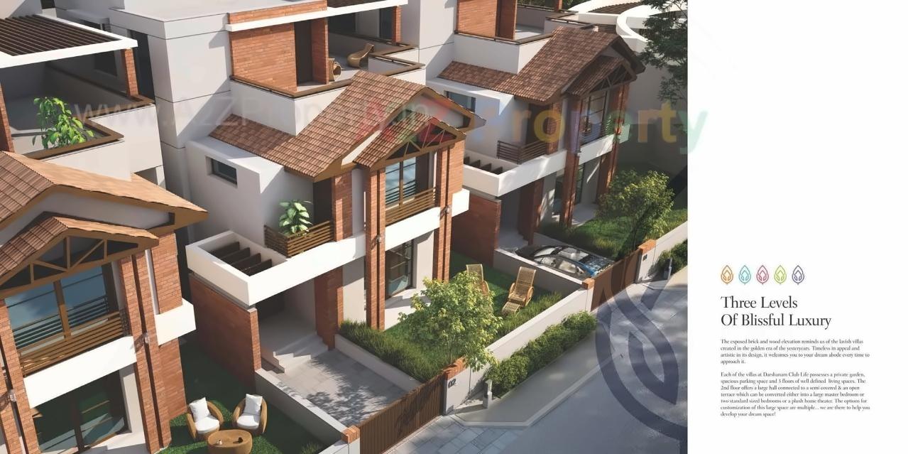 3D Elevation of real estate project Darshanam Clublife located at Gorva, Vadodara, Gujarat