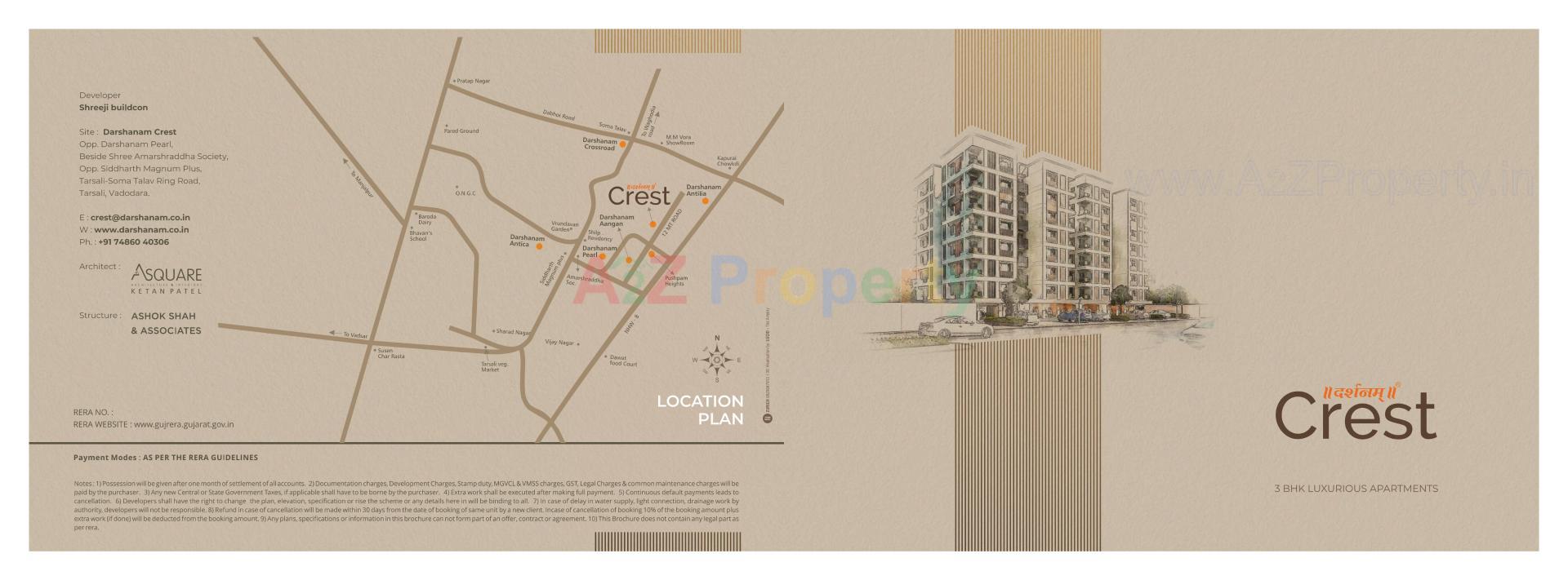 of real estate project Darshanam Crest located at Tarsali, Vadodara, Gujarat