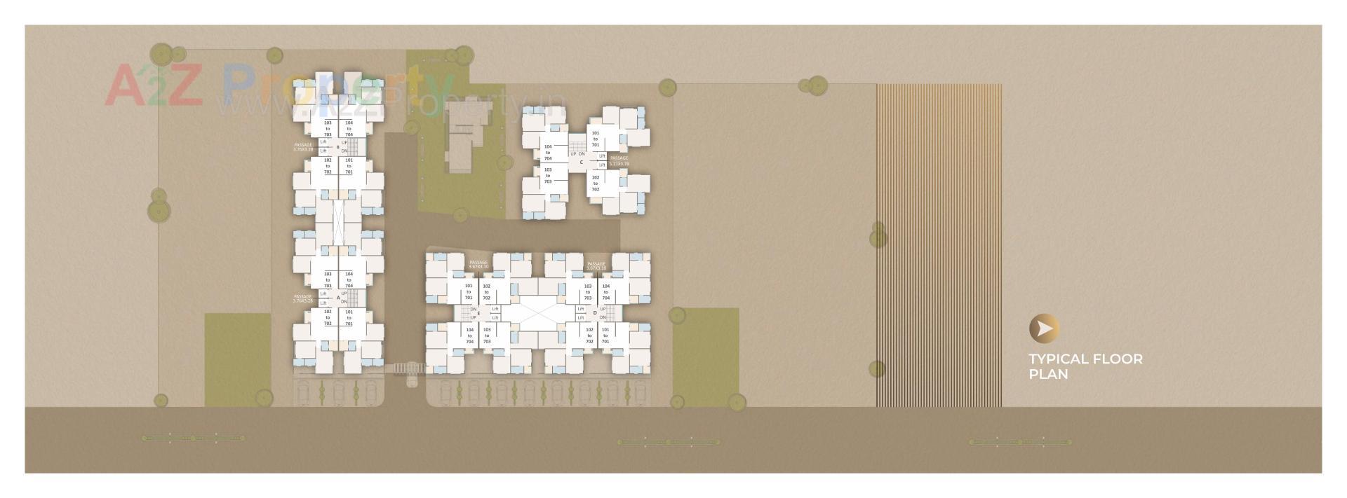 Layout of real estate project Darshanam Crest located at Tarsali, Vadodara, Gujarat