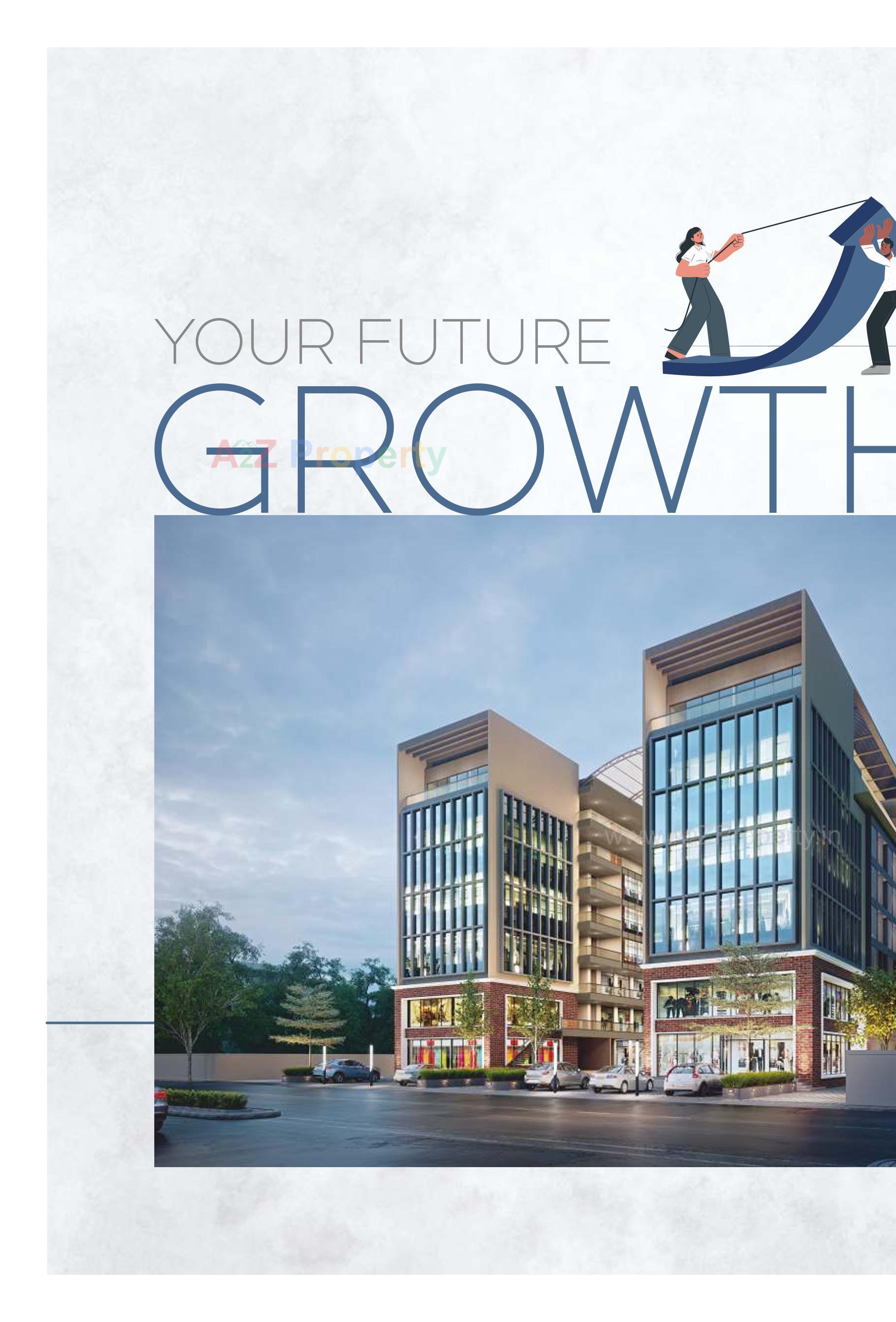 3D Elevation of real estate project Darshanam Galleria located at Tandalja, Vadodara, Gujarat