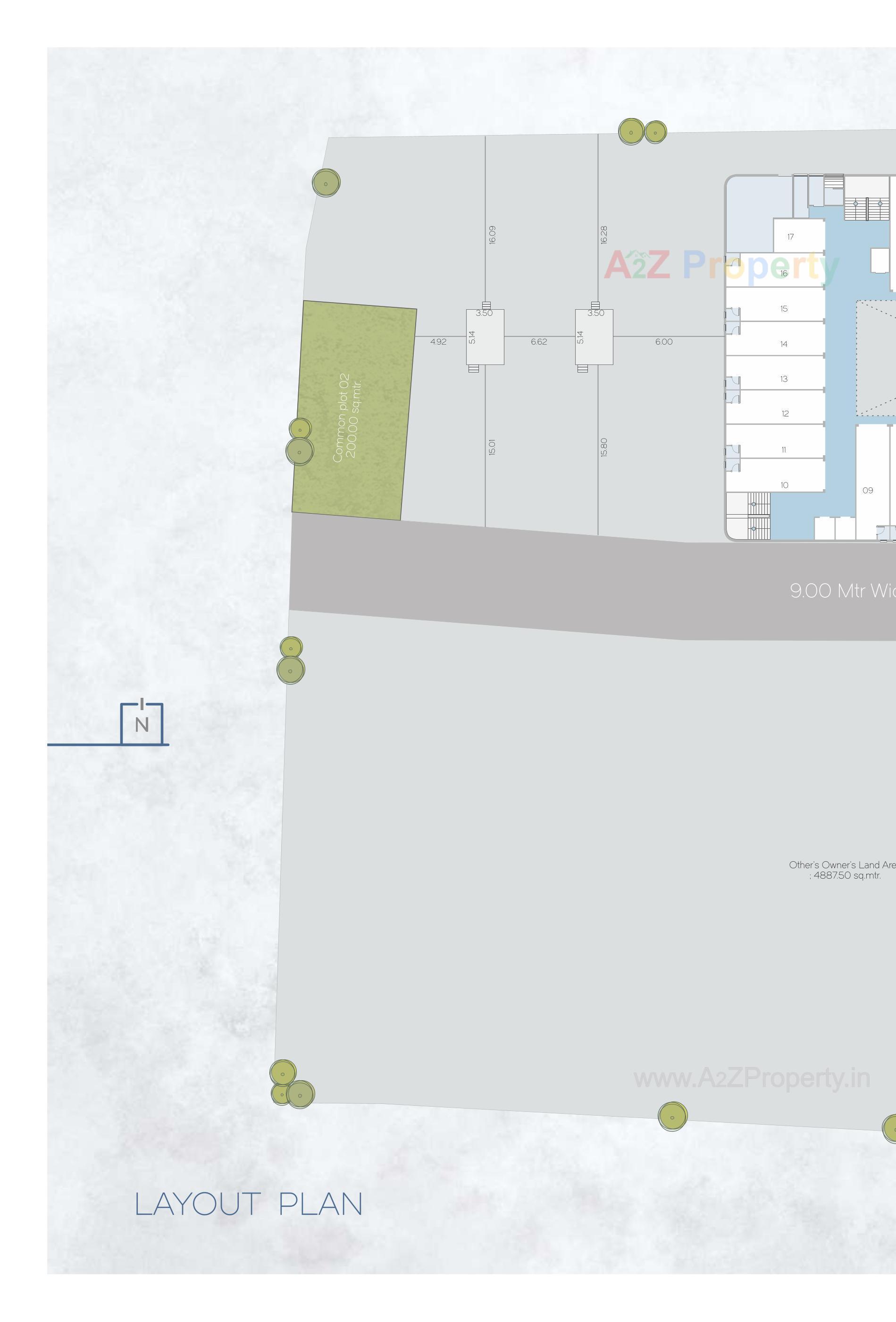 Layout of real estate project Darshanam Galleria located at Tandalja, Vadodara, Gujarat
