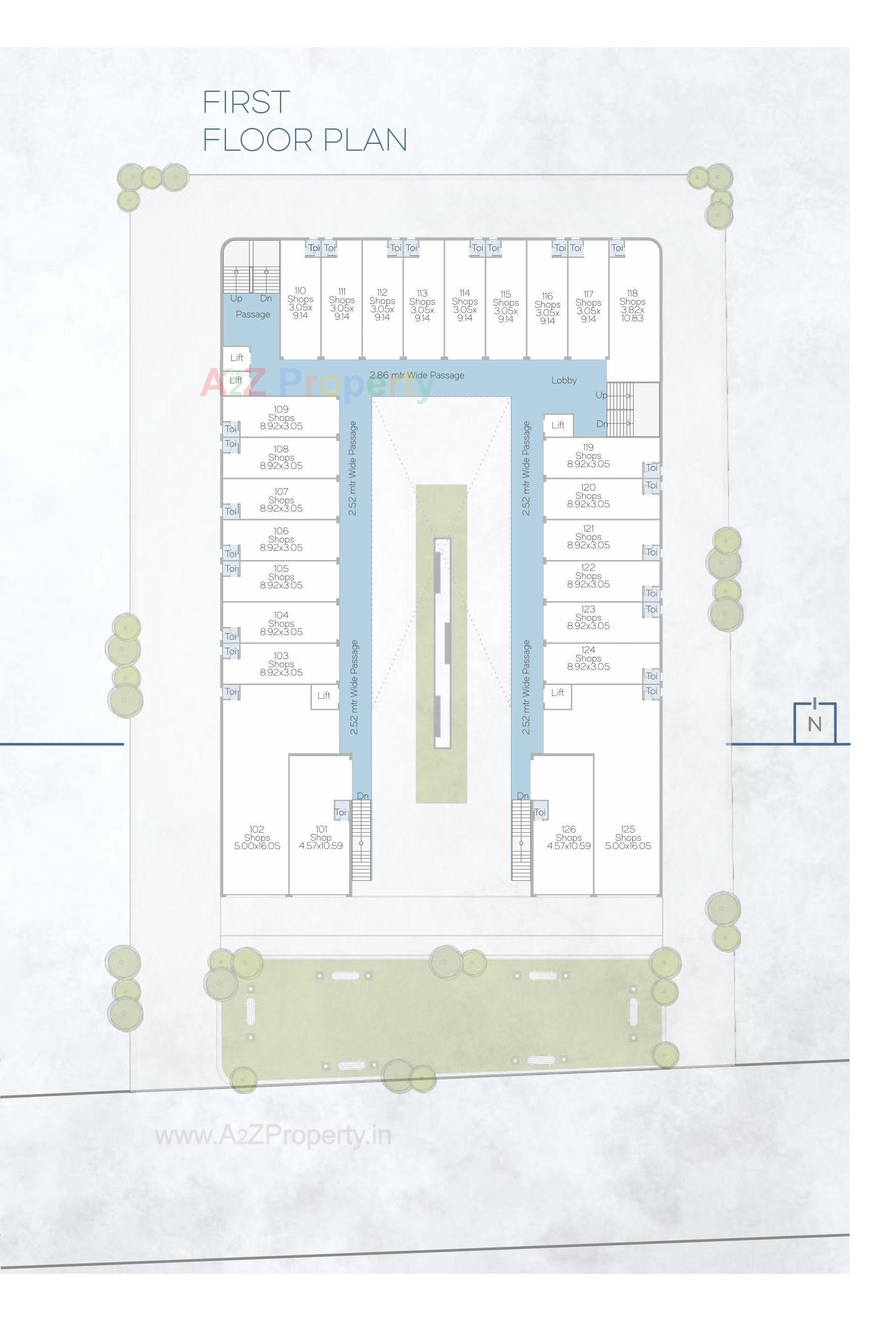 Layout of real estate project Darshanam Galleria located at Tandalja, Vadodara, Gujarat