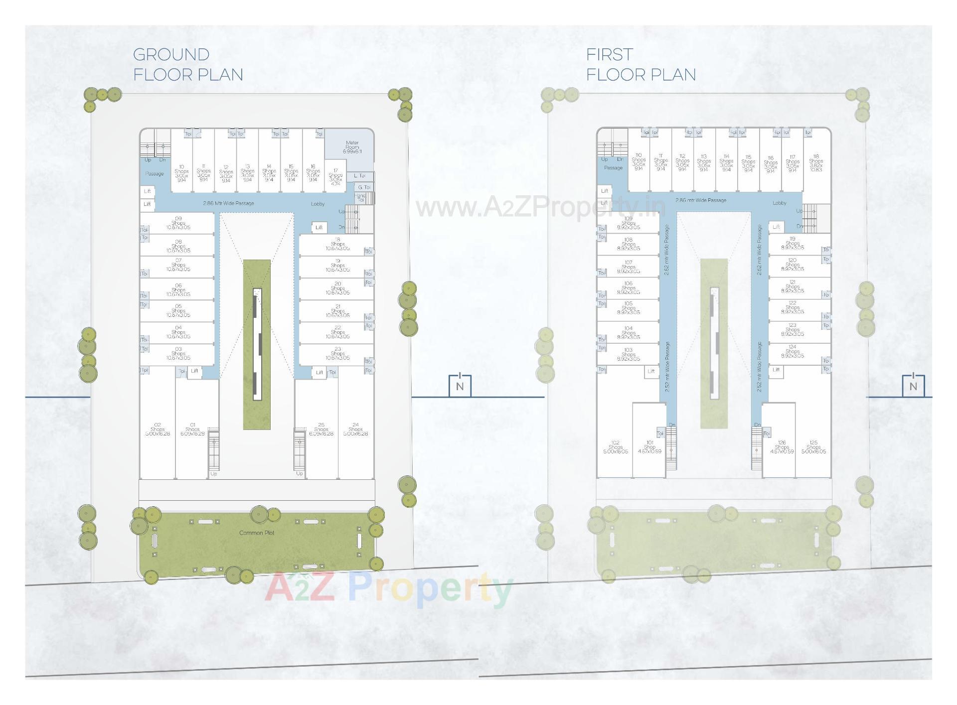 Layout of real estate project Darshanam Galleria located at Tandalja, Vadodara, Gujarat