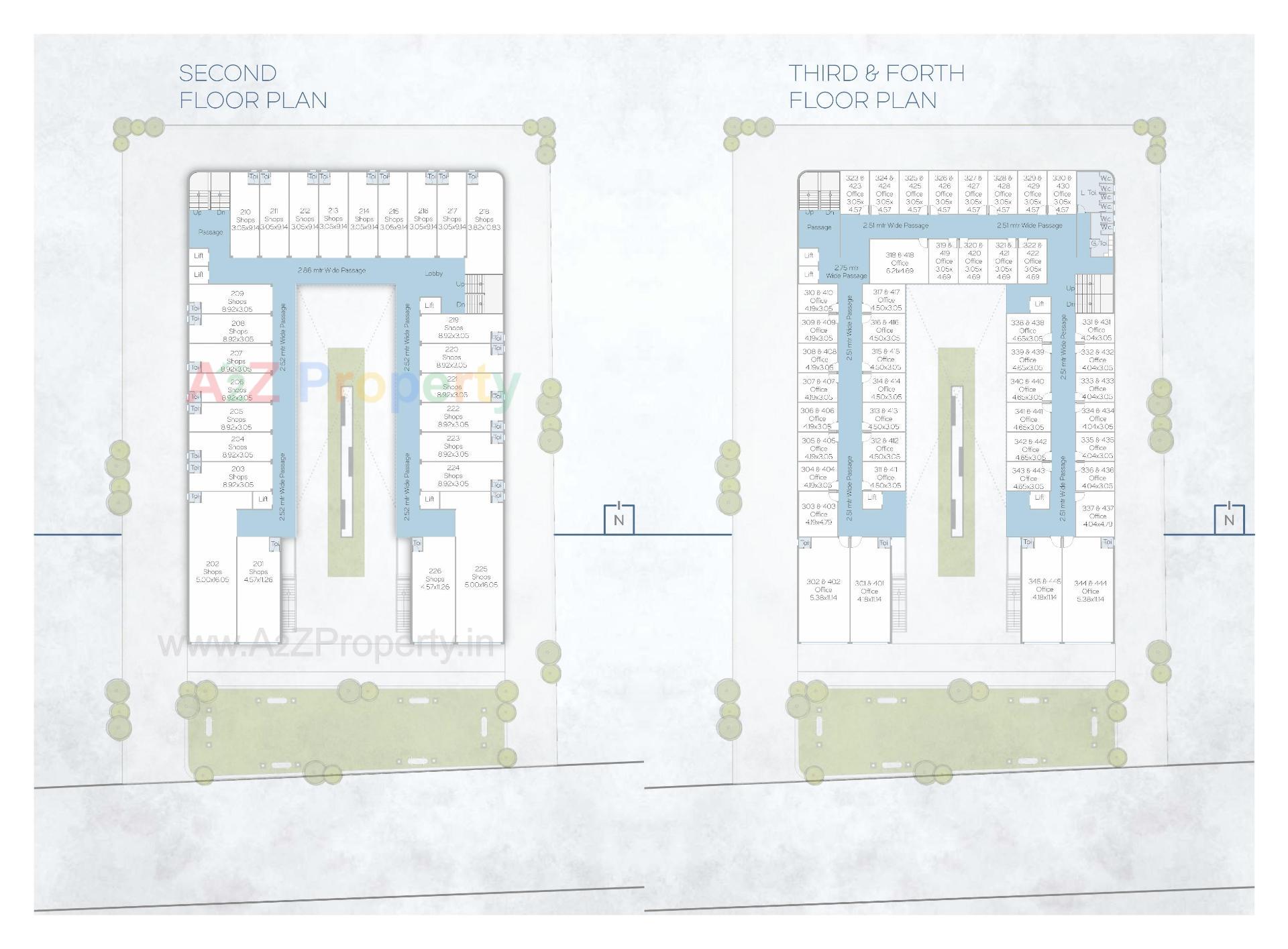 Layout of real estate project Darshanam Galleria located at Tandalja, Vadodara, Gujarat