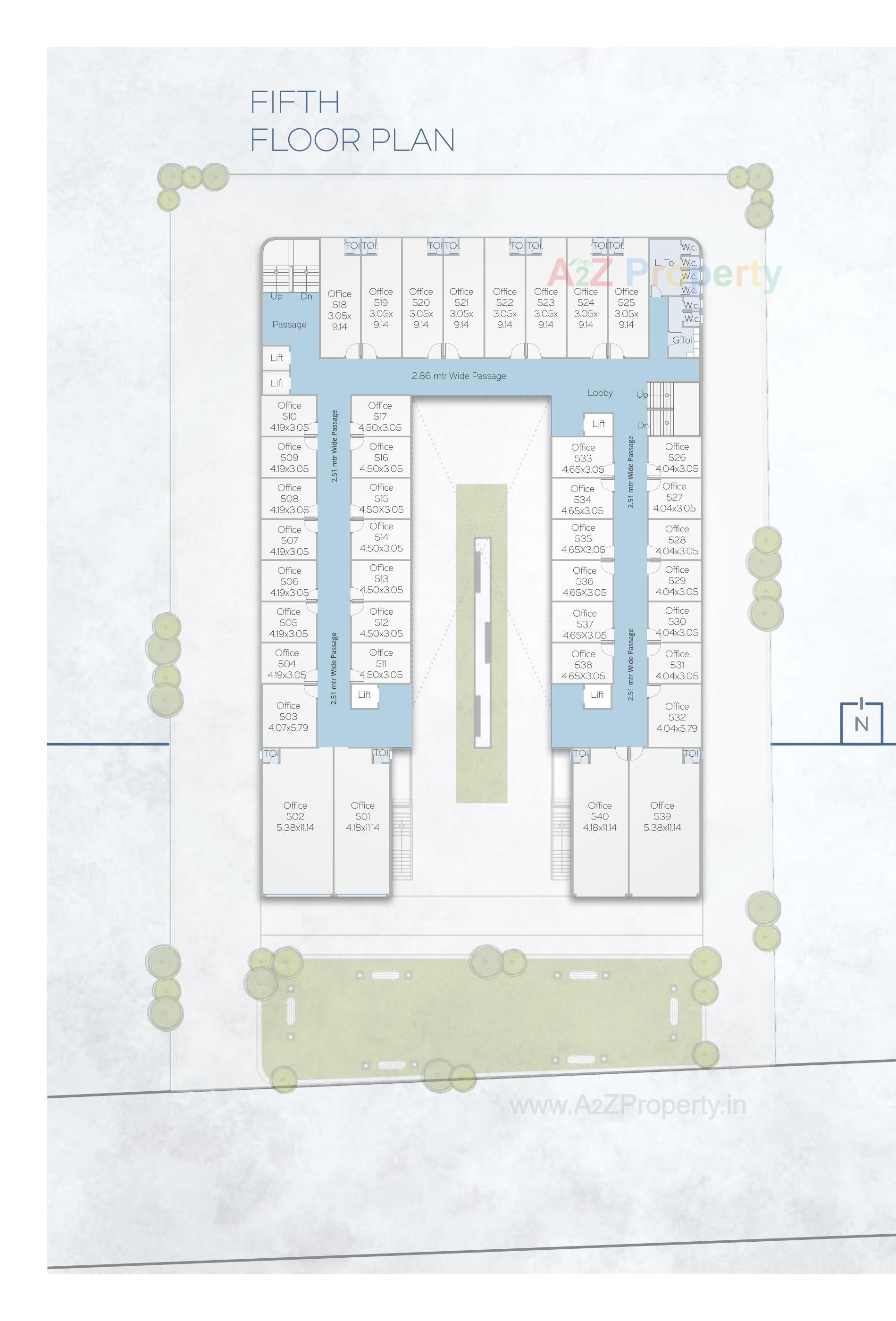 Layout of real estate project Darshanam Galleria located at Tandalja, Vadodara, Gujarat