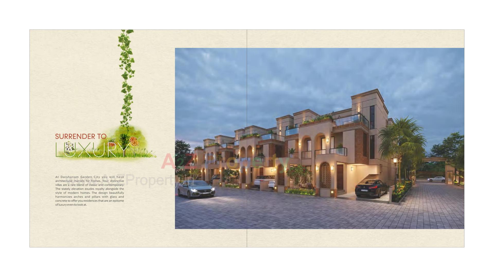 3D Elevation of real estate project Darshanam Garden City located at Maneja, Vadodara, Gujarat