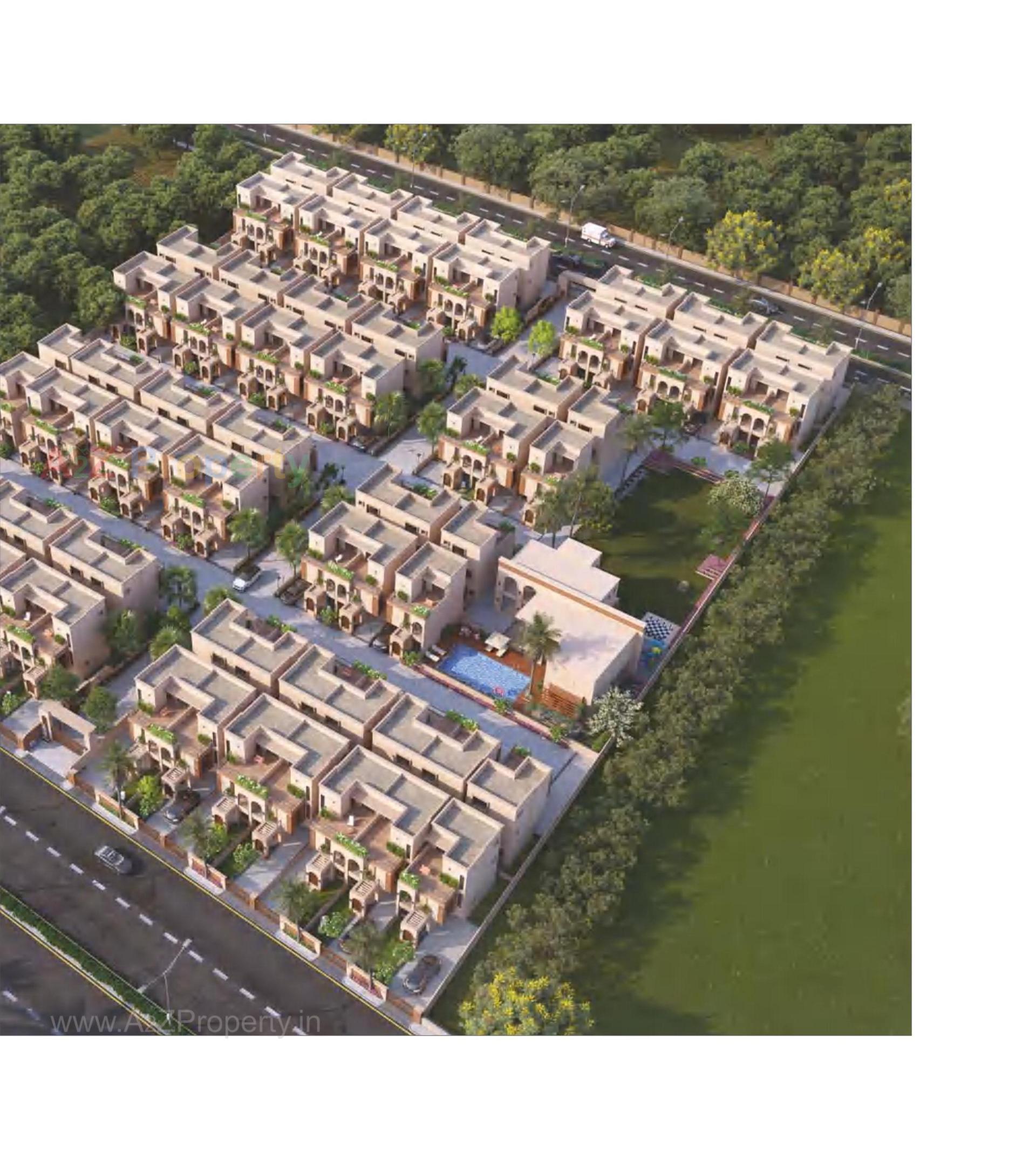 3D Elevation of real estate project Darshanam Garden City located at Maneja, Vadodara, Gujarat