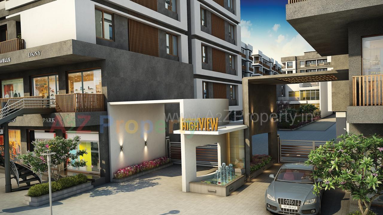 3D Elevation of real estate project Darshanam Highview located at Sayajipura, Vadodara, Gujarat