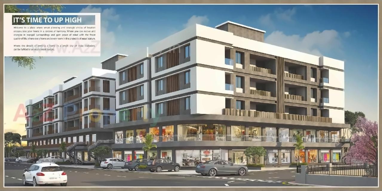 3D Elevation of real estate project Darshanam Highview located at Sayajipura, Vadodara, Gujarat