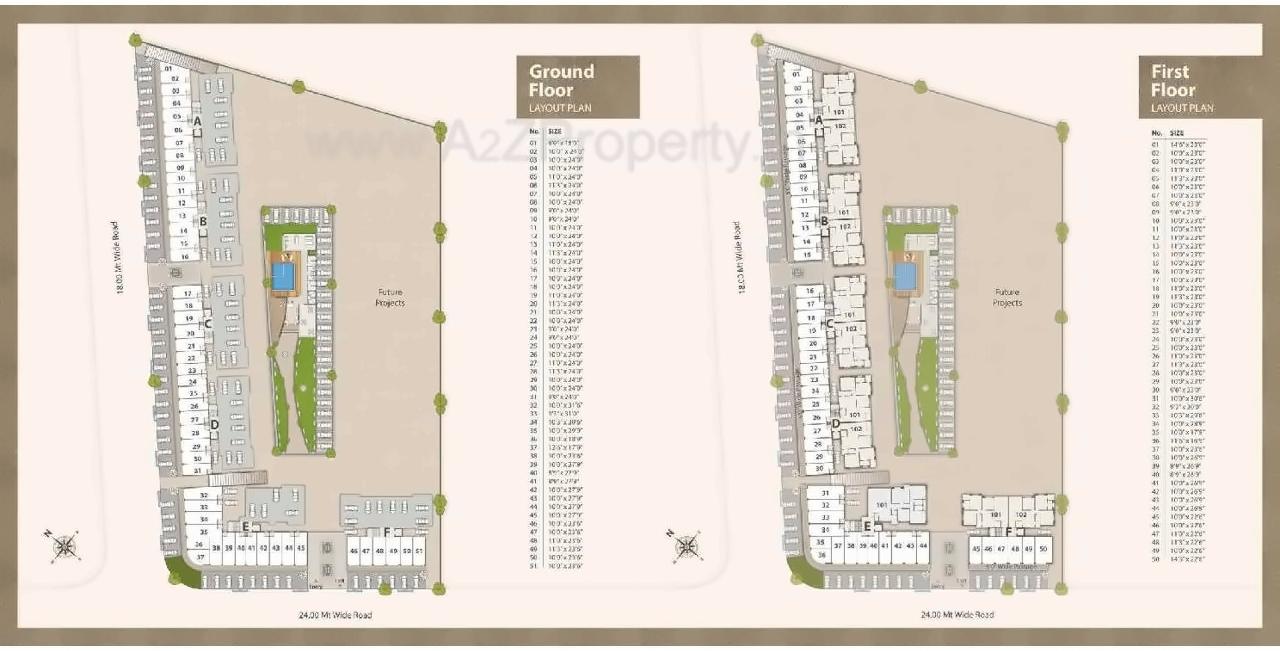 Layout of real estate project Darshanam Highview located at Sayajipura, Vadodara, Gujarat