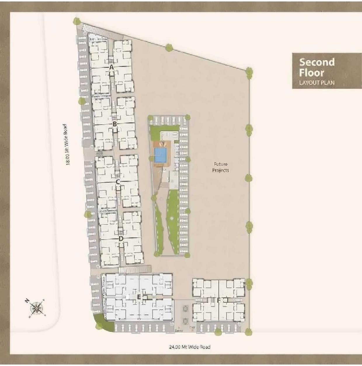 Layout of real estate project Darshanam Highview located at Sayajipura, Vadodara, Gujarat