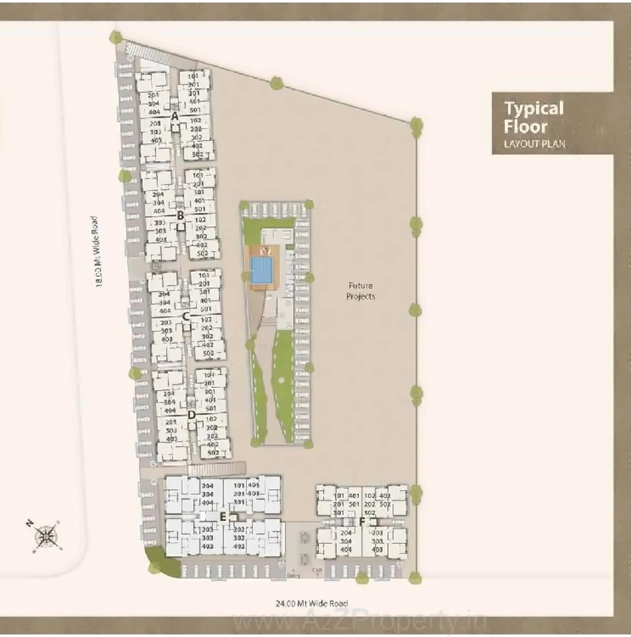 Layout of real estate project Darshanam Highview located at Sayajipura, Vadodara, Gujarat