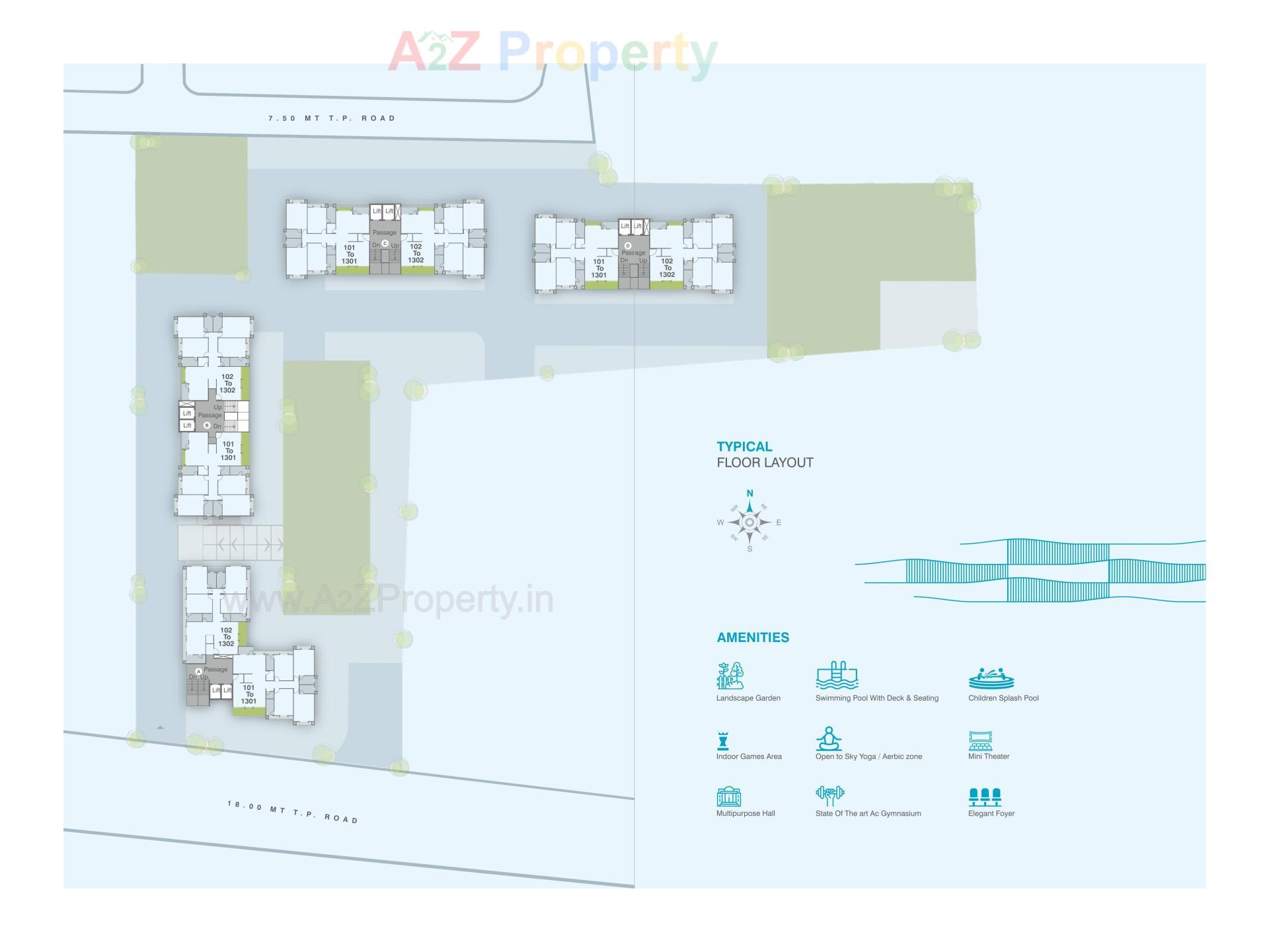 Layout of real estate project Darshanam Ocean located at Gotri, Vadodara, Gujarat
