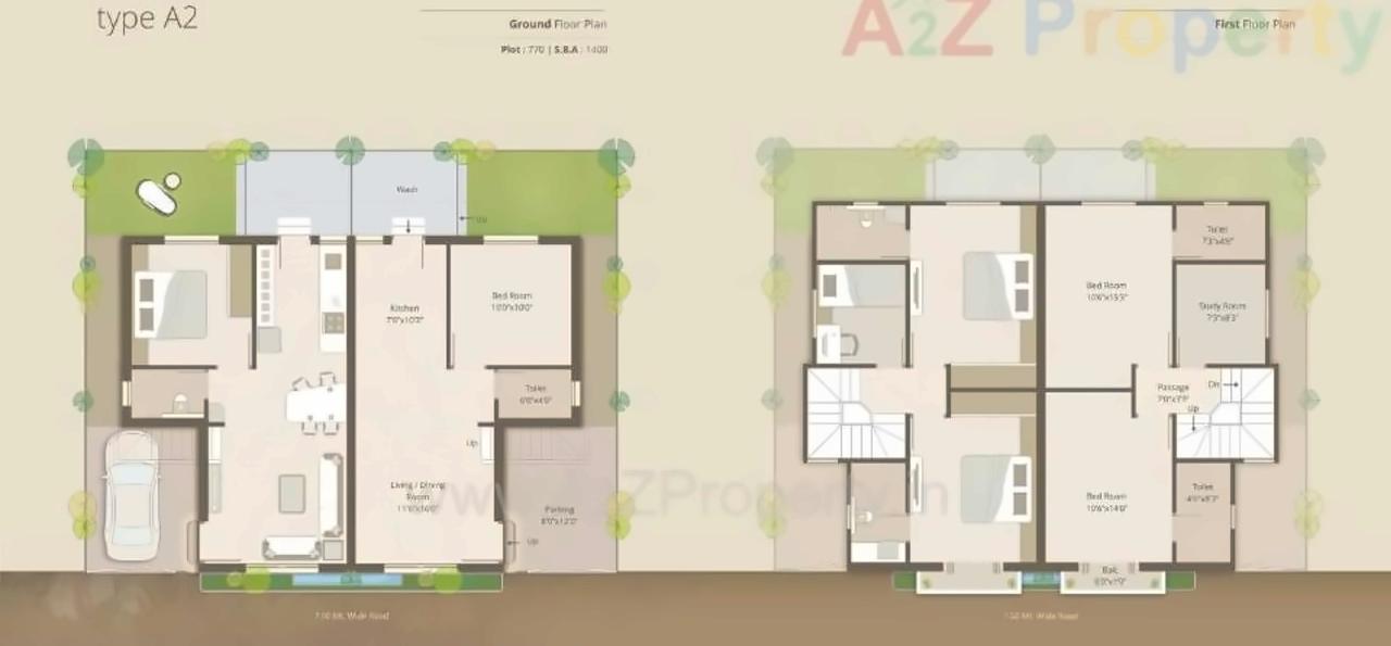 Layout of real estate project Darshanam Orchid located at Sayajipura, Vadodara, Gujarat