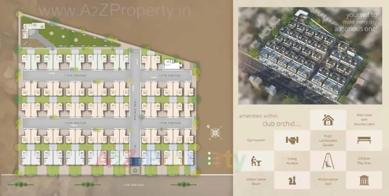 Layout of real estate project Darshanam Orchid located at Sayajipura, Vadodara, Gujarat