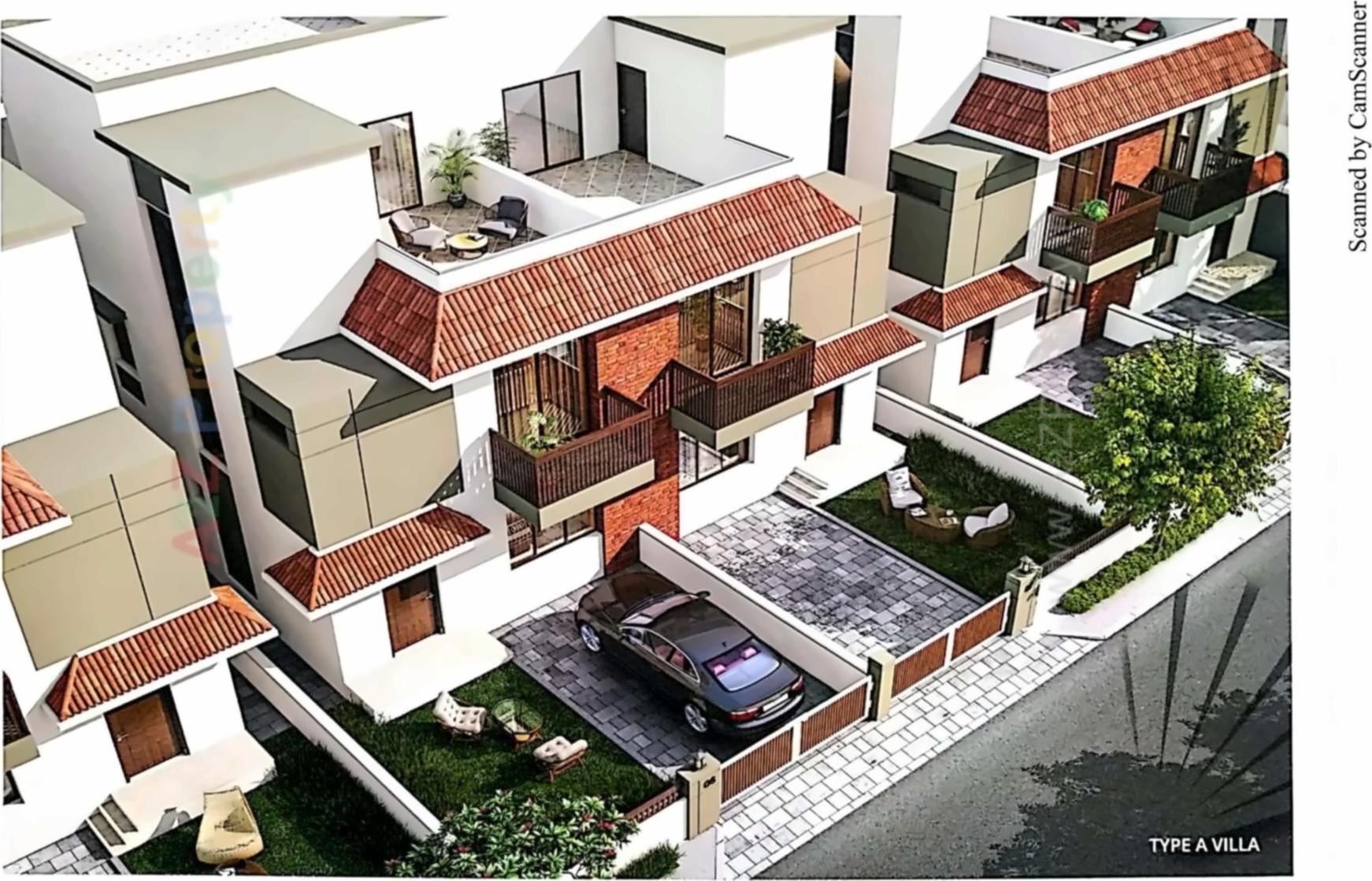 3D Elevation of real estate project Darshanam Pearl located at Tarsali, Vadodara, Gujarat