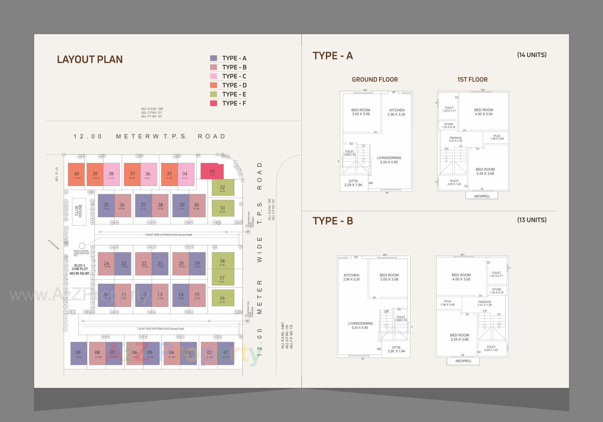 Layout of real estate project Darshanam Pride located at Tarsali, Vadodara, Gujarat