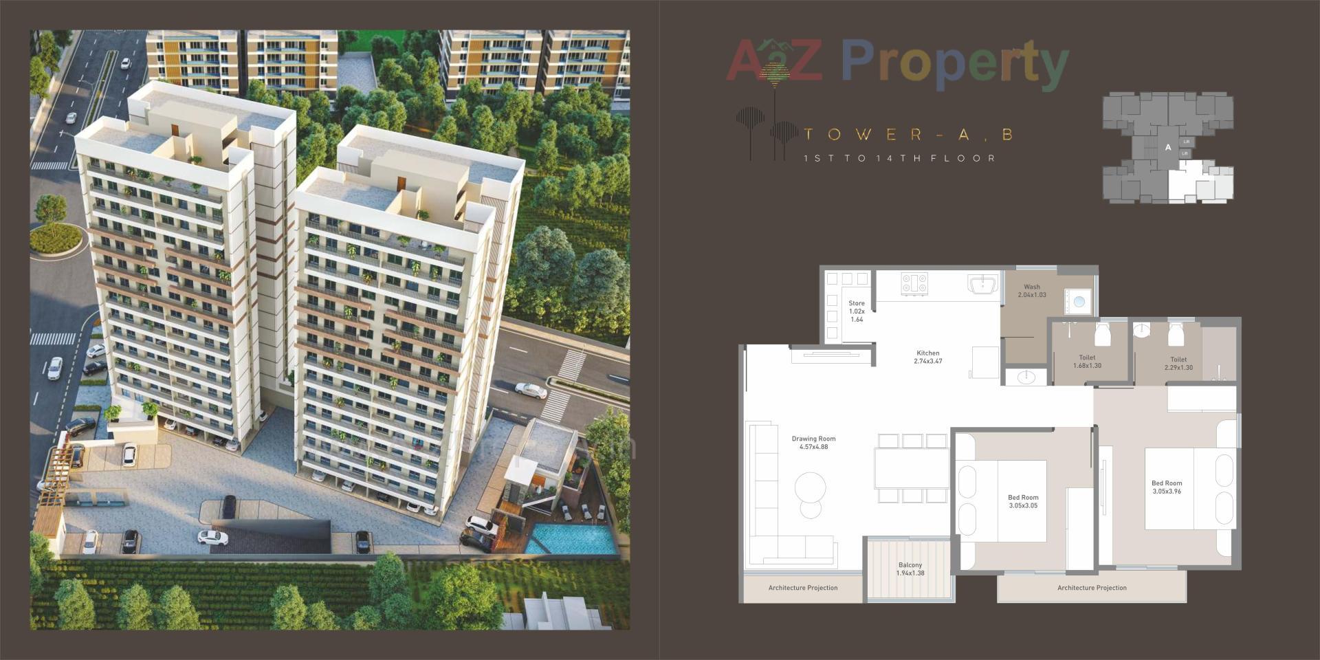 Layout of real estate project Darshanam Prospera located at Gorwa, Vadodara, Gujarat