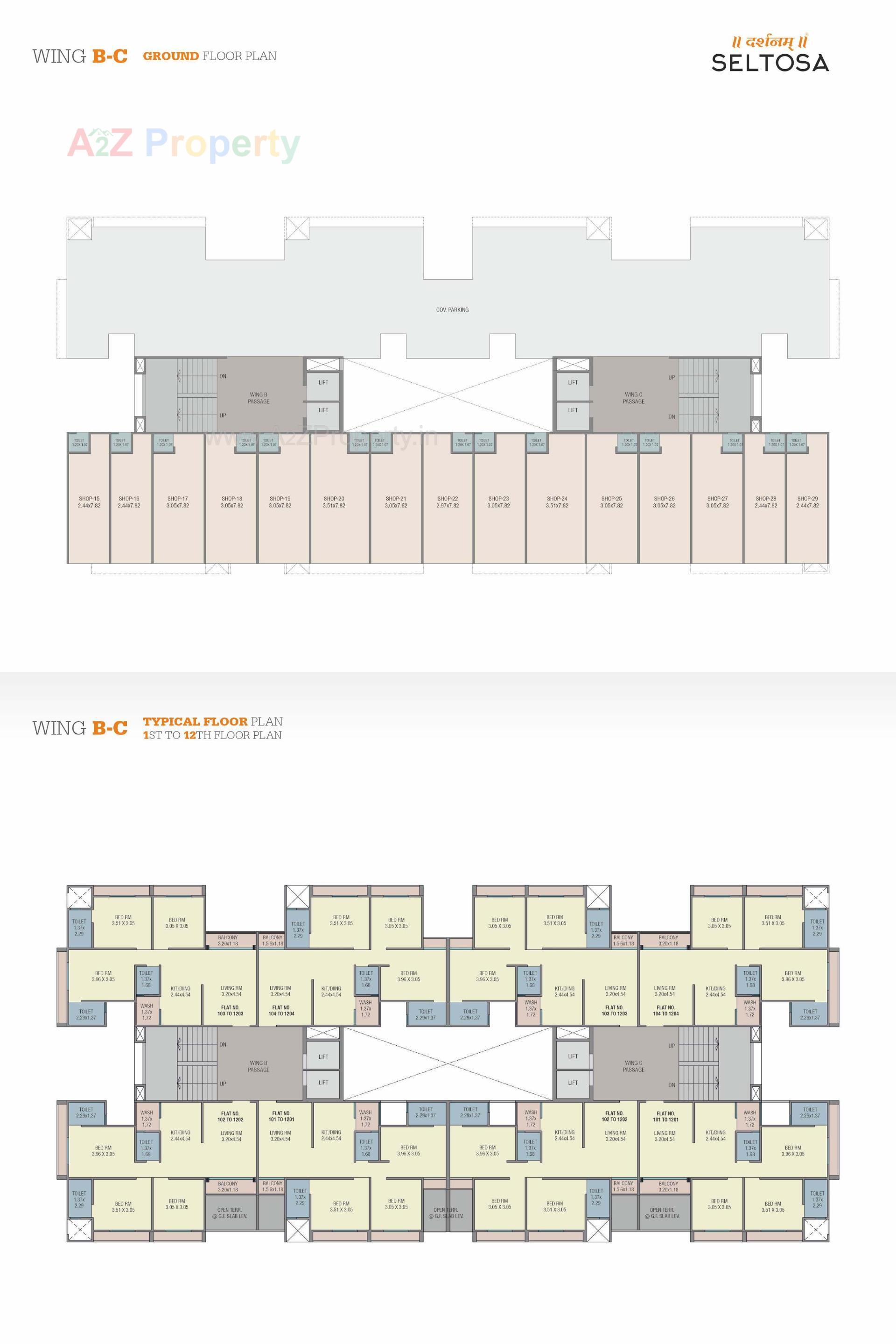 Layout of real estate project Darshanam Seltosa located at Sevasi, Vadodara, Gujarat