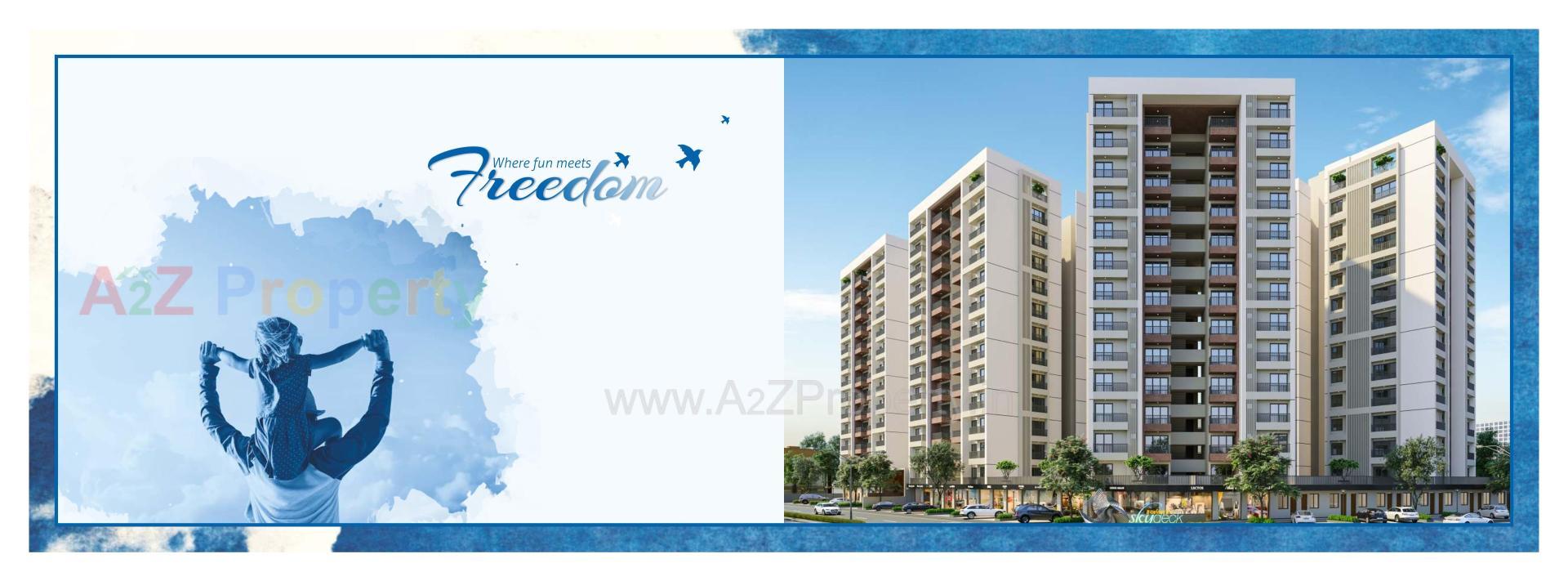 3D Elevation of real estate project Darshanam Skydeck located at Gorwa, Vadodara, Gujarat