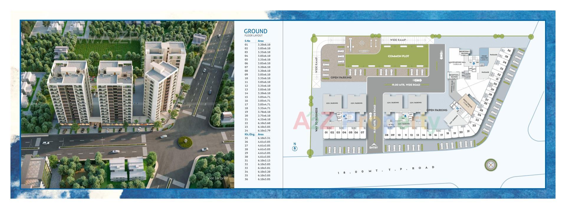 Layout of real estate project Darshanam Skydeck located at Gorwa, Vadodara, Gujarat