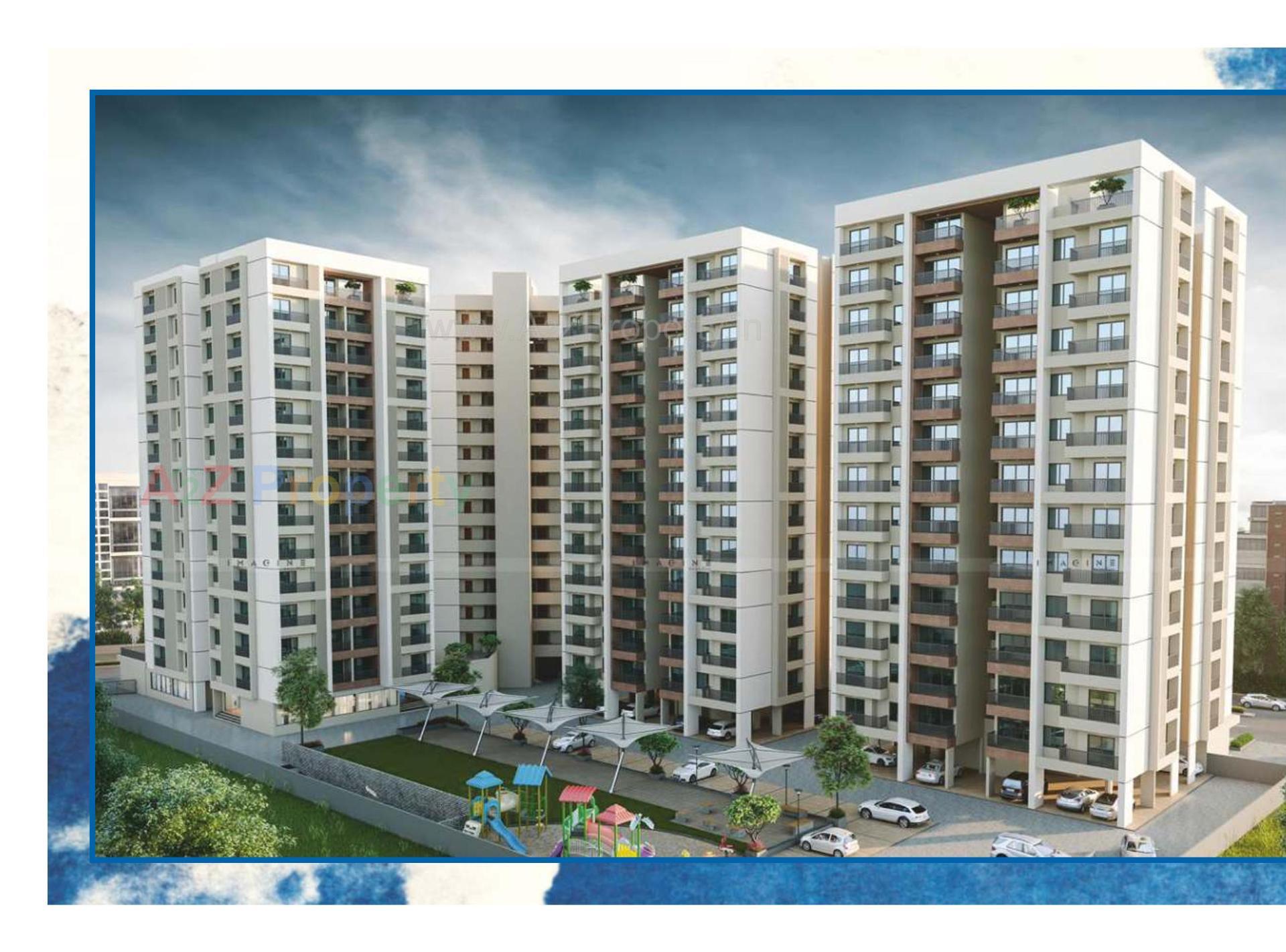 3D Elevation of real estate project Darshanam Skydeck located at Gorwa, Vadodara, Gujarat