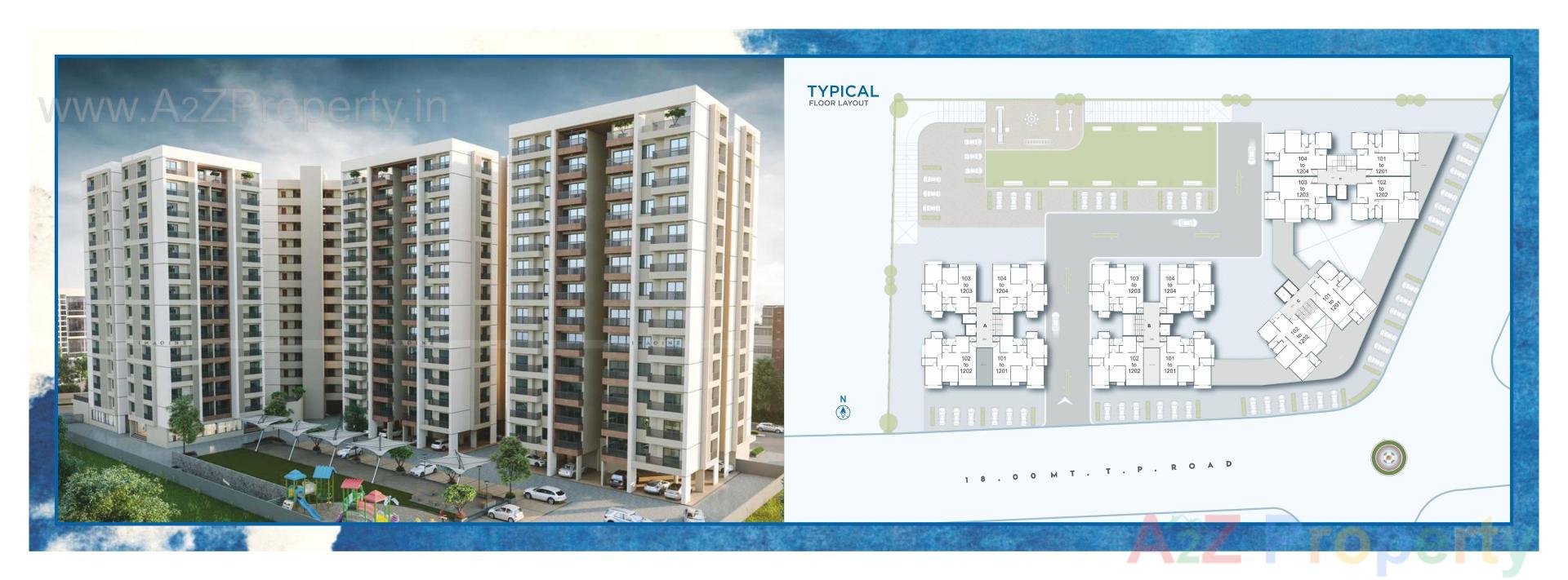 Layout of real estate project Darshanam Skydeck located at Gorwa, Vadodara, Gujarat