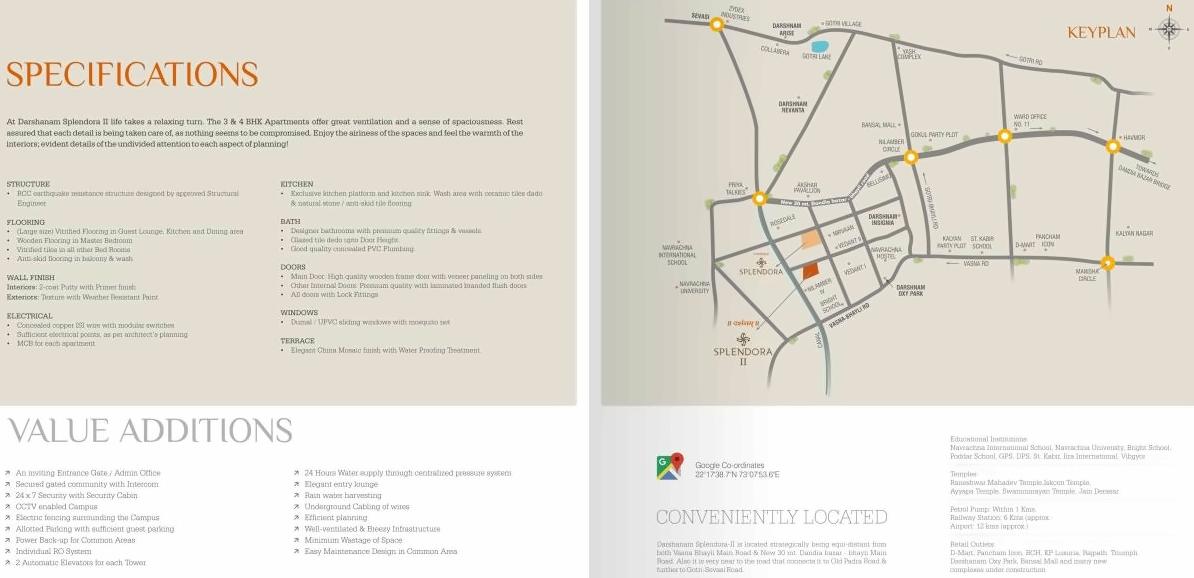  of real estate project Darshanam Splendora Ii located at Bhayli, Vadodara, Gujarat