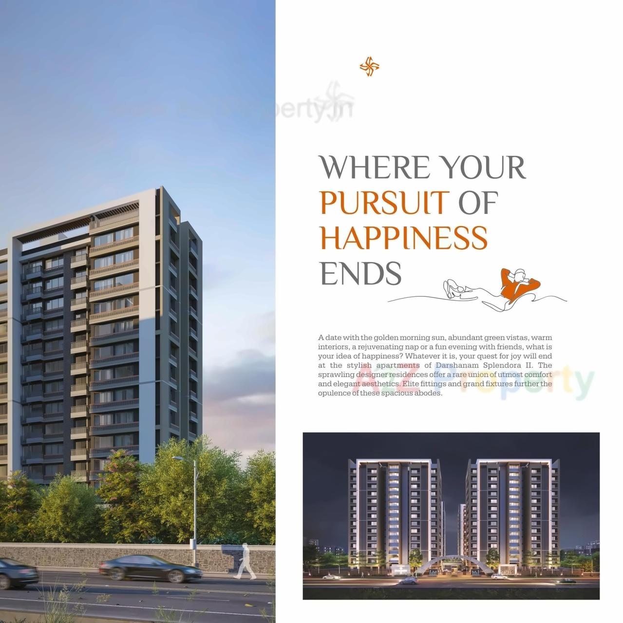 3D Elevation of real estate project Darshanam Splendora Ii located at Bhayli, Vadodara, Gujarat