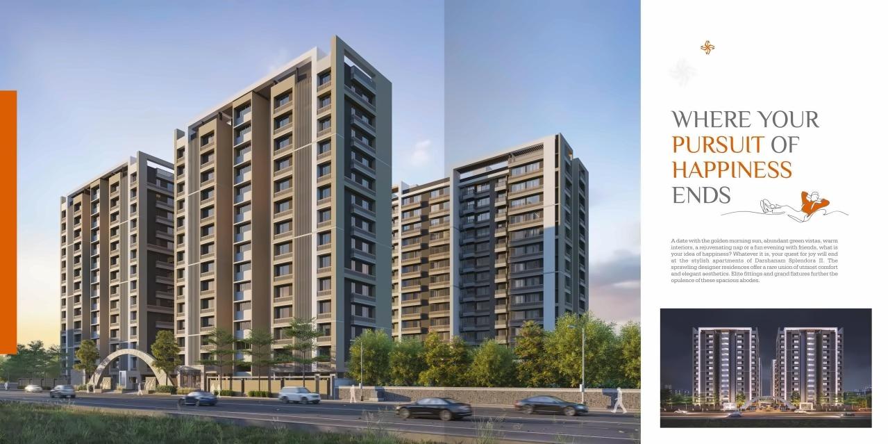 3D Elevation of real estate project Darshanam Splendora Ii located at Bhayli, Vadodara, Gujarat