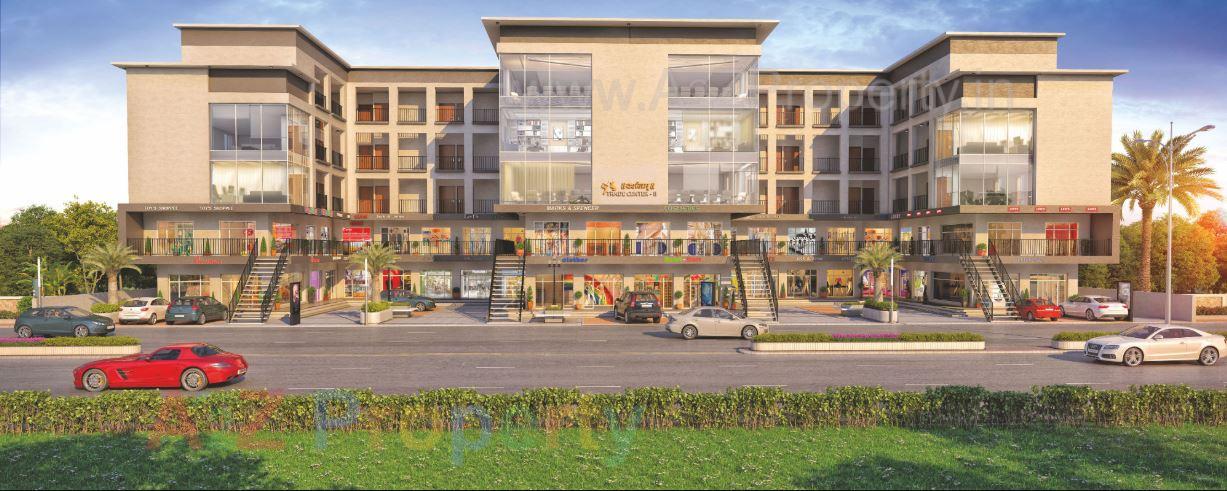 3D Elevation of real estate project Darshanam Trade Center located at Kasba, Vadodara, Gujarat